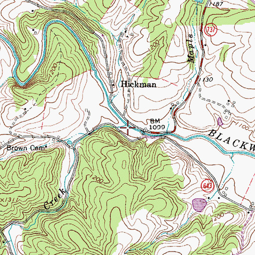 Topographic Map of Madcap Creek, VA