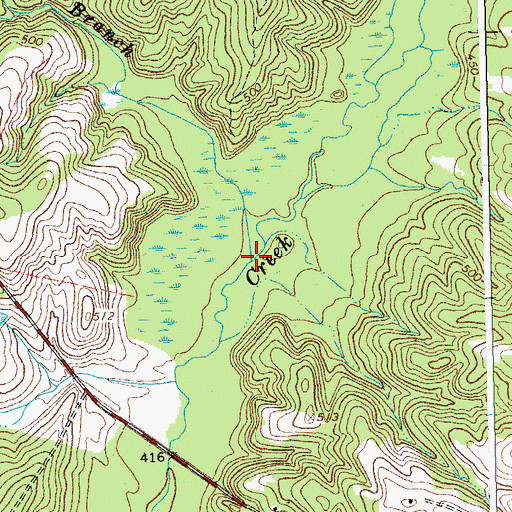 Topographic Map of Madison Mill Branch, VA