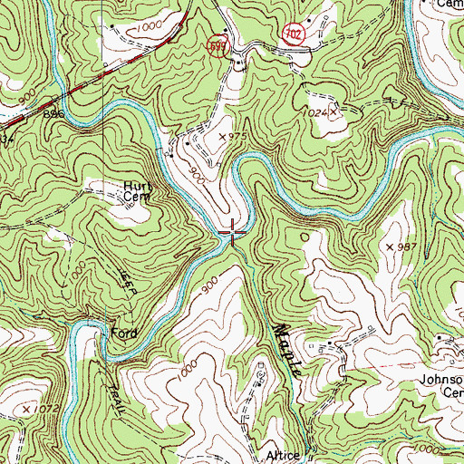 Topographic Map of Maggodee Creek, VA