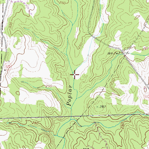 Topographic Map of Main Creek, VA