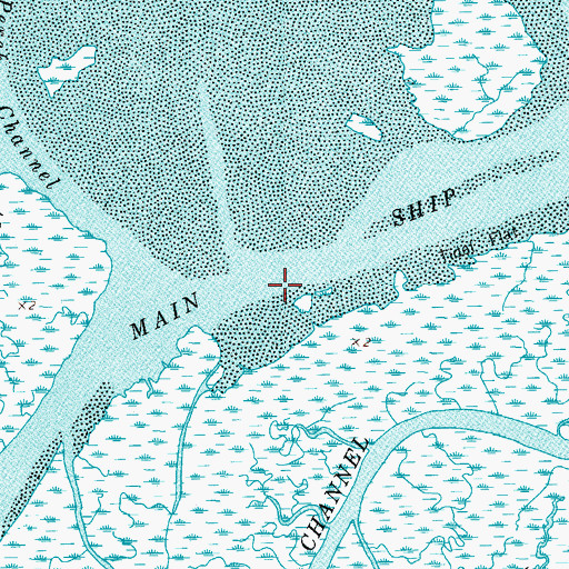 Topographic Map of Main Ship Shoal Channel, VA