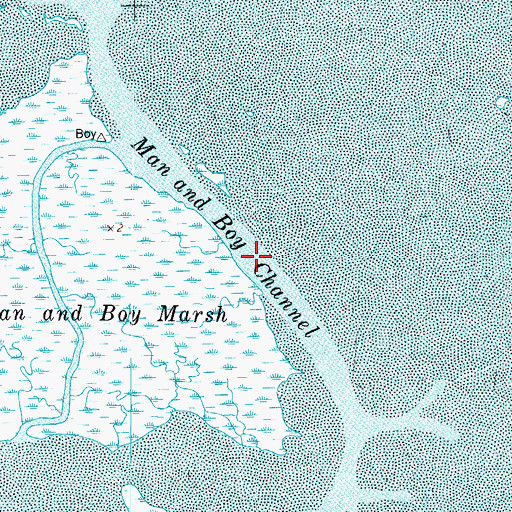 Topographic Map of Man and Boy Channel, VA