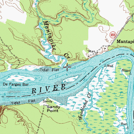 Topographic Map of Mantapike Creek, VA