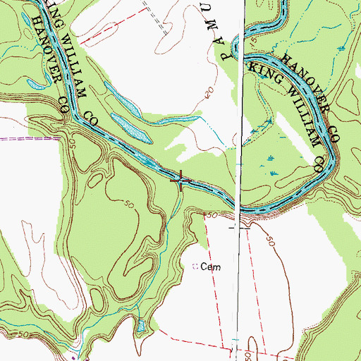 Topographic Map of Mantilo Branch, VA