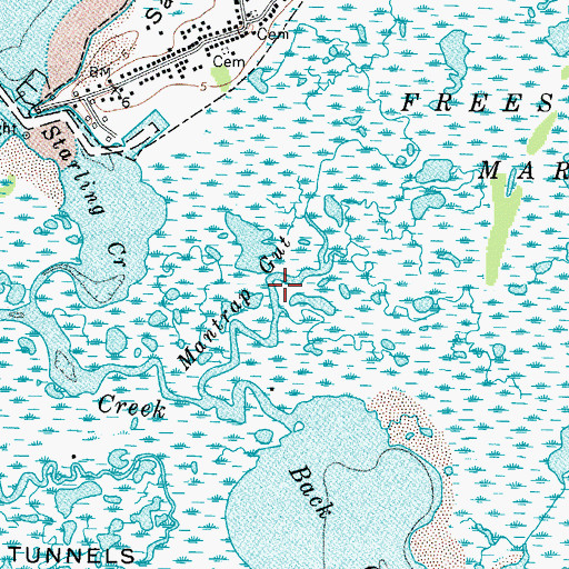 Topographic Map of Mantrap Gut, VA
