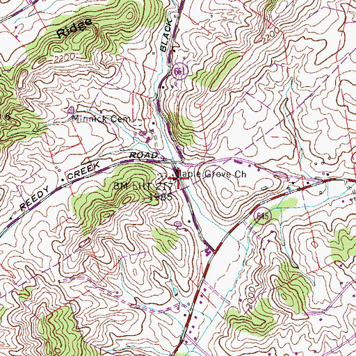 Topographic Map of Maple Grove Church, VA