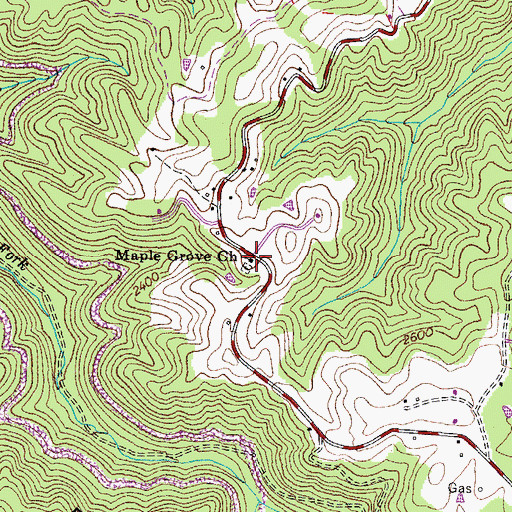 Topographic Map of Maple Grove Church, VA