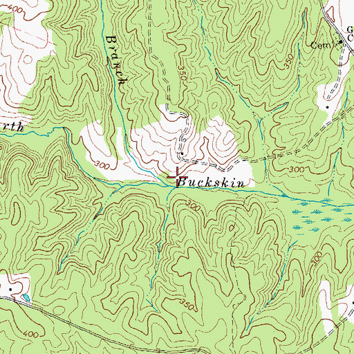 Topographic Map of Maplewood Branch, VA