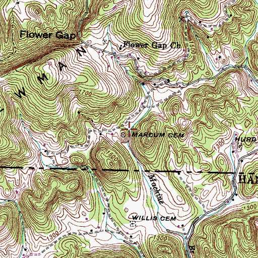 Topographic Map of Marcum Cemetery, VA