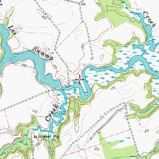 Topographic Map of Margaret Lee Swamp, VA