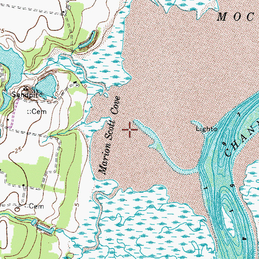 Topographic Map of Marion Scott Cove, VA