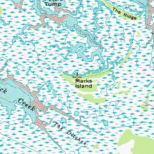 Topographic Map of Marks Island, VA