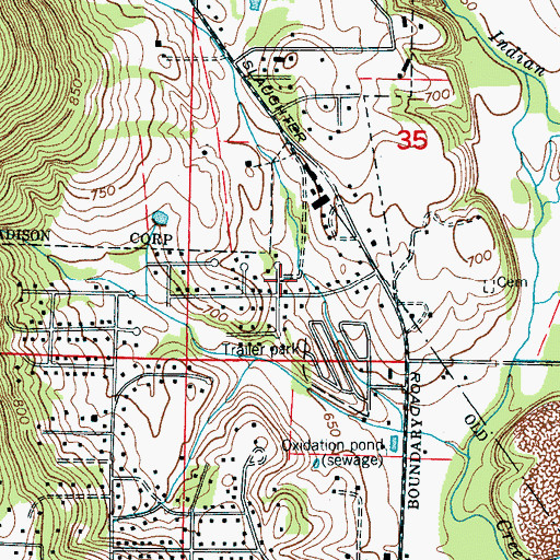 Topographic Map of Indian Hills, AL
