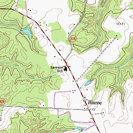 Topographic Map of Lawson Marriott Elementary School, VA