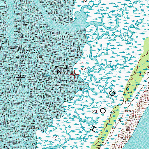 Topographic Map of Marsh Point, VA