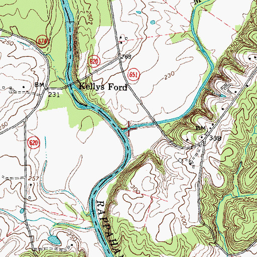 Topographic Map of Marsh Run, VA
