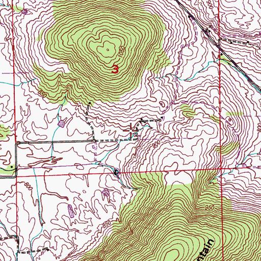 Topographic Map of Jacks Cemetery, AL