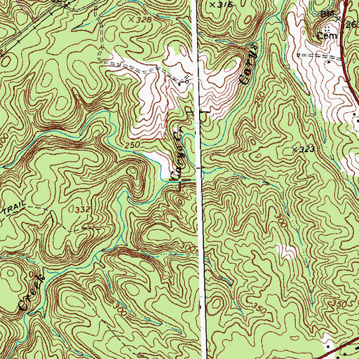 Topographic Map of Martins Creek, VA