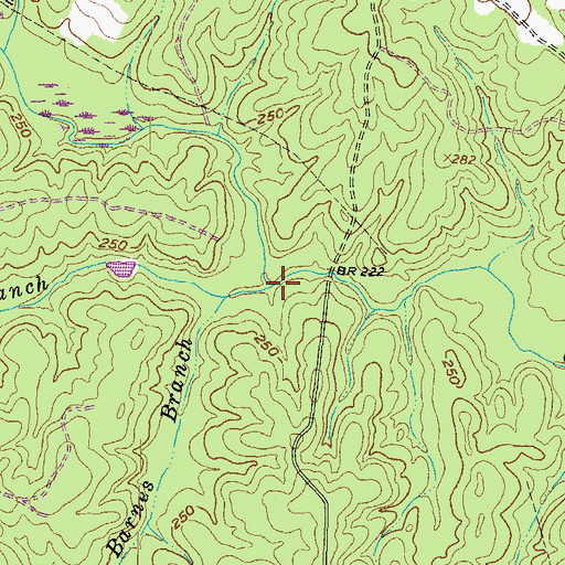 Topographic Map of Mason Branch, VA