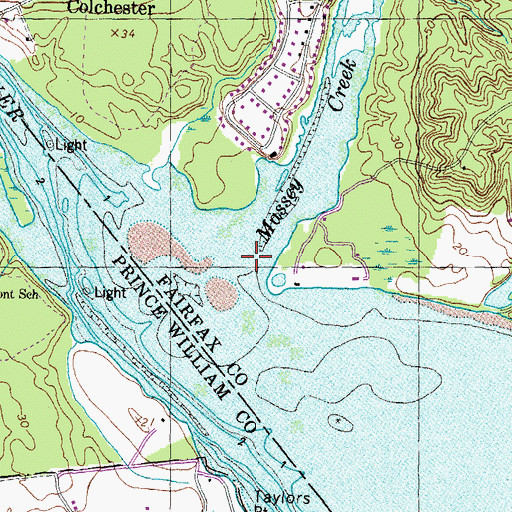 Topographic Map of Massey Creek, VA