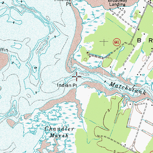 Topographic Map of Matchotank Creek, VA