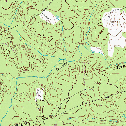 Topographic Map of Mathews Creek, VA