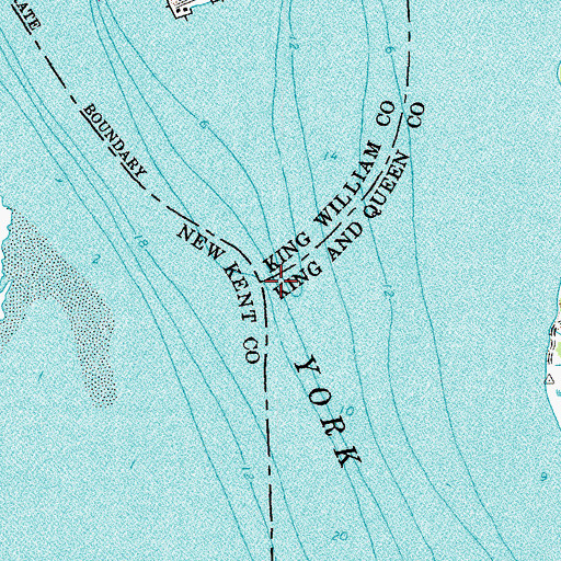 Topographic Map of Mattaponi River, VA