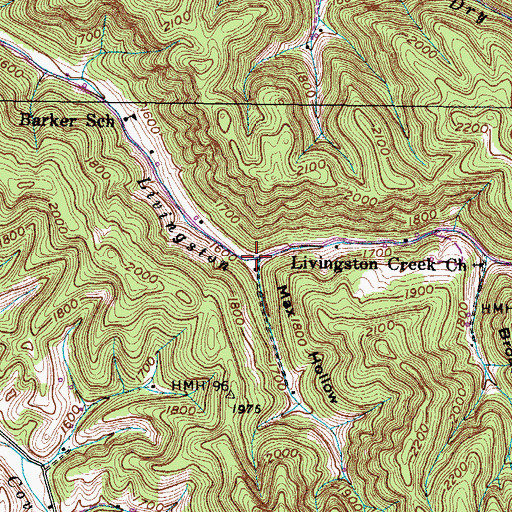 Topographic Map of Max Hollow, VA