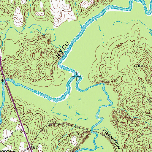 Topographic Map of Mayo Creek, VA