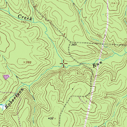 Topographic Map of McCracken Creek, VA