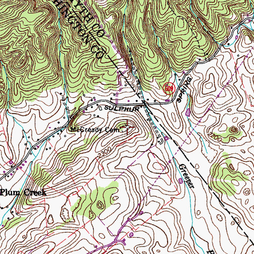 Topographic Map of McCready Cemetery, VA