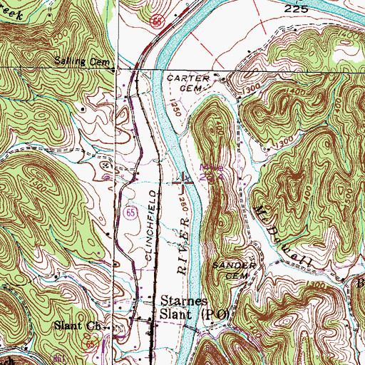 Topographic Map of McDowell Branch, VA