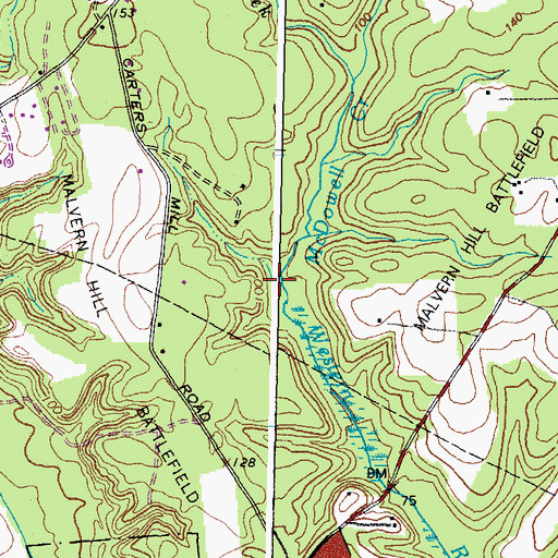 Topographic Map of McDowell Creek, VA