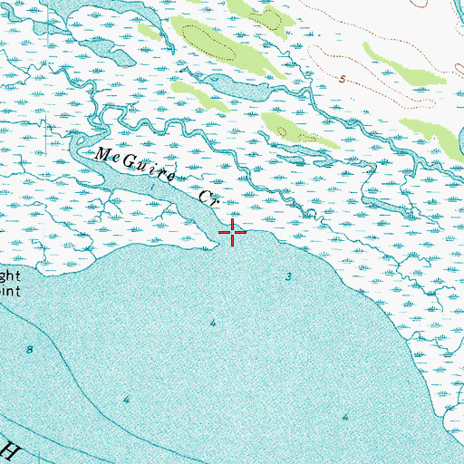 Topographic Map of McGuire Creek, VA
