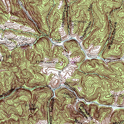 Topographic Map of McMurray Cemetery, VA
