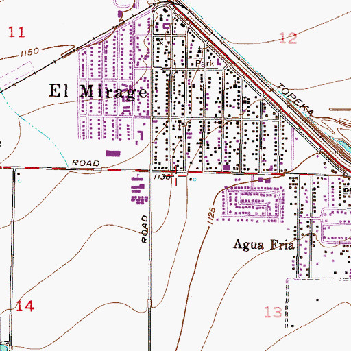 Topographic Map of Ludden Park, AZ