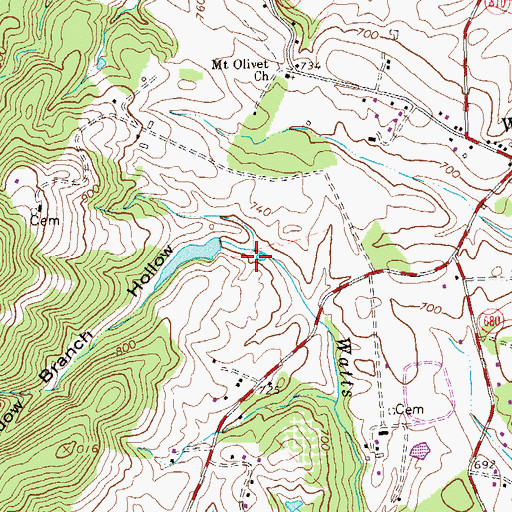 Topographic Map of Meadow Branch Hollow, VA