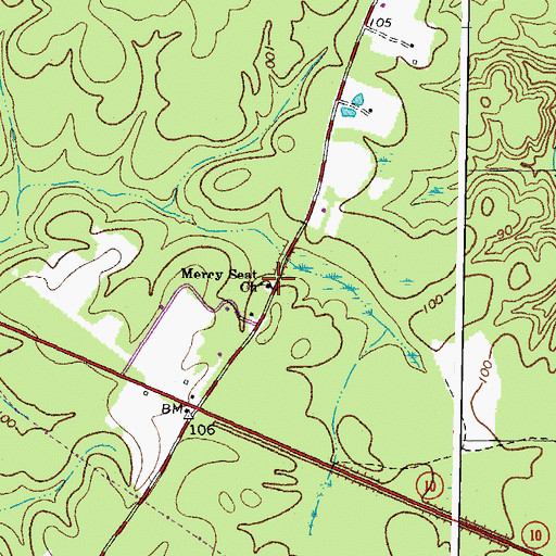 Topographic Map of Mercy Seat Church, VA