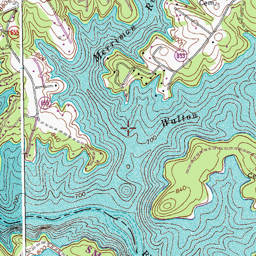 Topographic Map of Merriman Run, VA