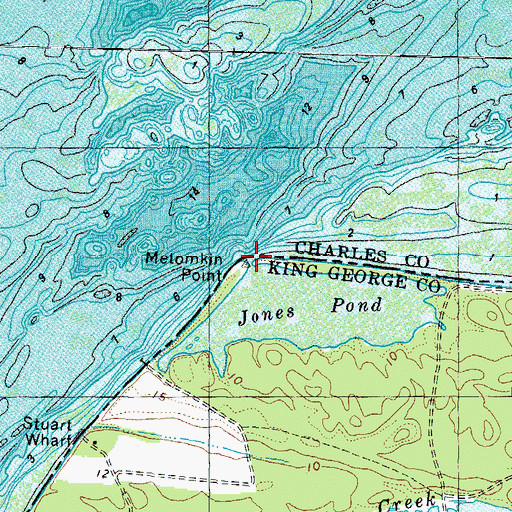 Topographic Map of Metomkin Point, VA