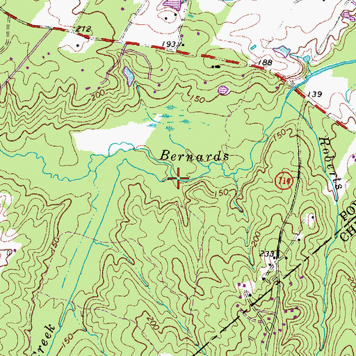 Topographic Map of Michauk Creek, VA