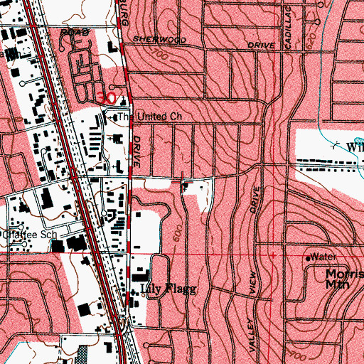 Topographic Map of Kingdom Hall of Jehovahs Witnesses, AL