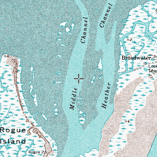Topographic Map of Middle Channel, VA