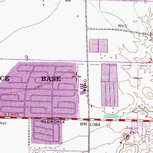 Topographic Map of Luke Elementary School, AZ