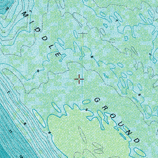 Topographic Map of Middle Ground, VA