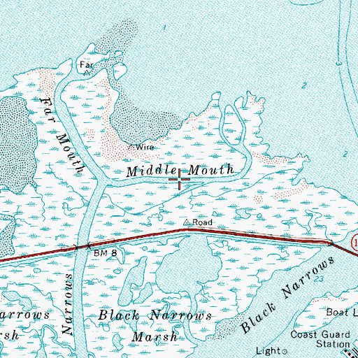 Topographic Map of Middle Mouth, VA