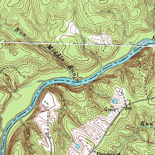 Topographic Map of Middle Run, VA