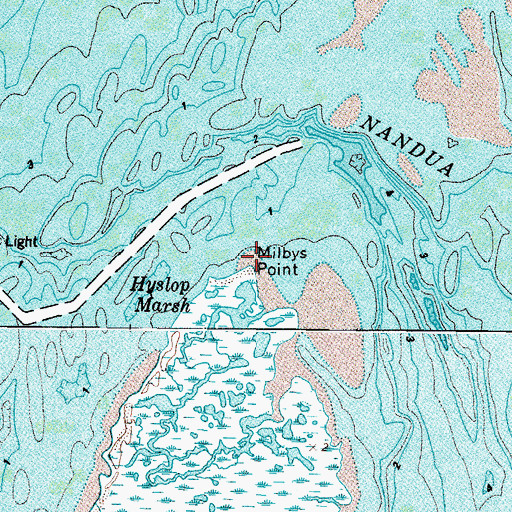 Topographic Map of Milbys Point, VA
