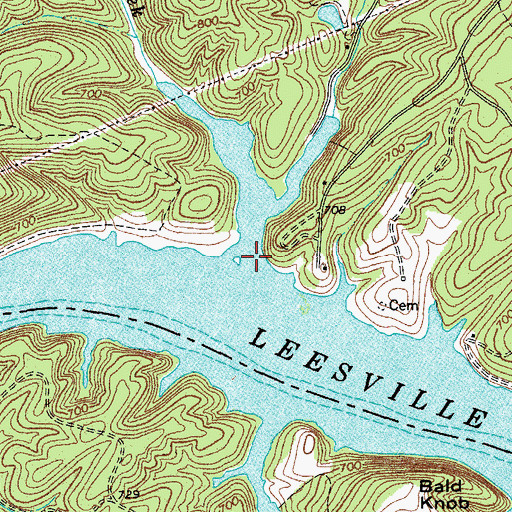 Topographic Map of Mill Creek, VA