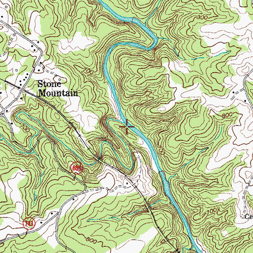 Topographic Map of Mill Creek, VA